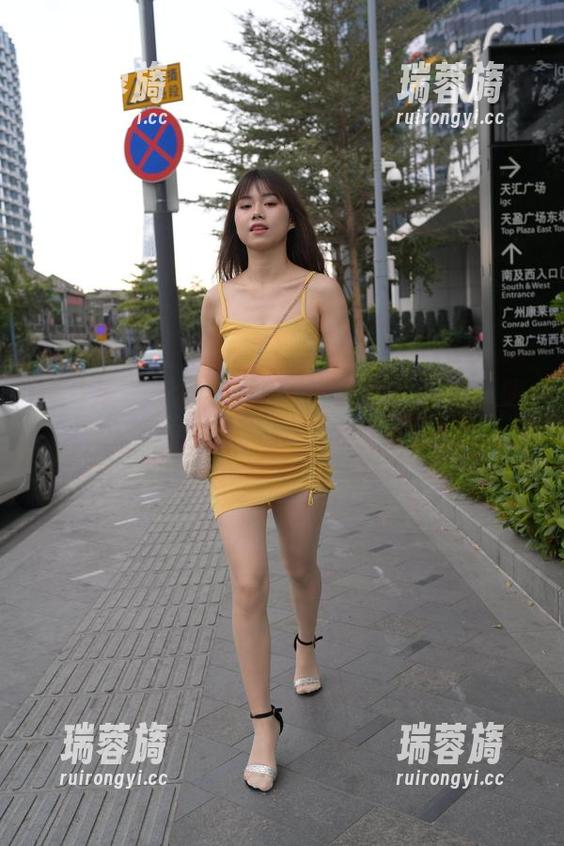 黑丝连衣长裙，魔镜街拍的壁纸合集，喔，那些眼神真让人着迷！